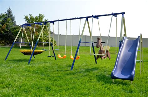 sturdy metal swing sets